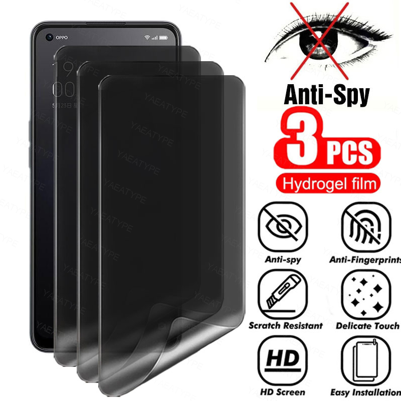 Realme C67 - 3 Buah Film Hidrogel Privasi untuk