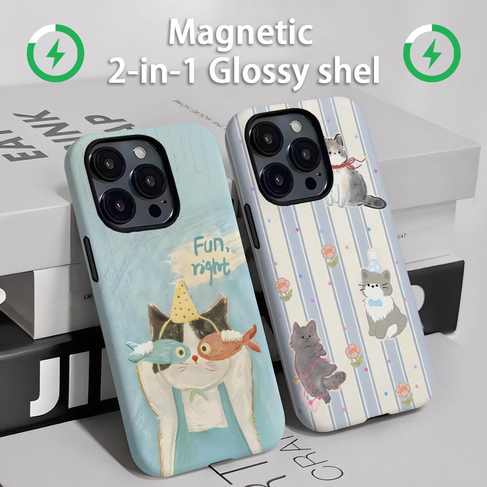 Apple Iphone 15 - Casing Ponsel Kucing dan Anjing Lucu