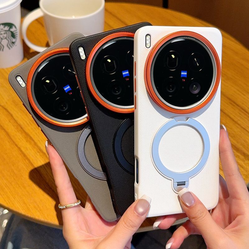 Vivo X200 - Casing Ponsel Kain Tekstur Bisnis Mewah