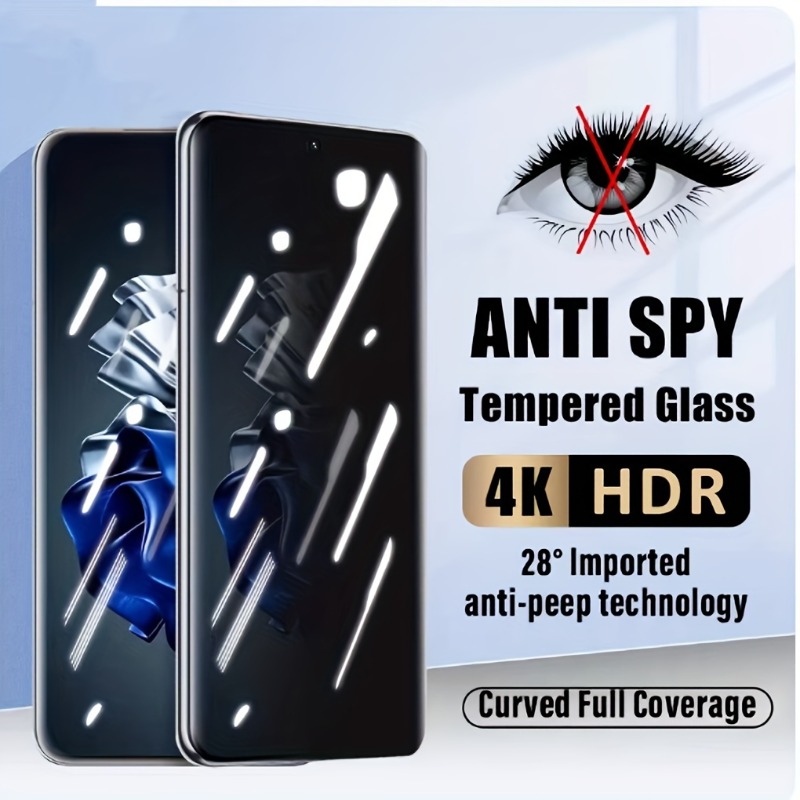 Huawei Nova 12 - 2 Buah Kaca Tempered Anti-mata-mata untuk