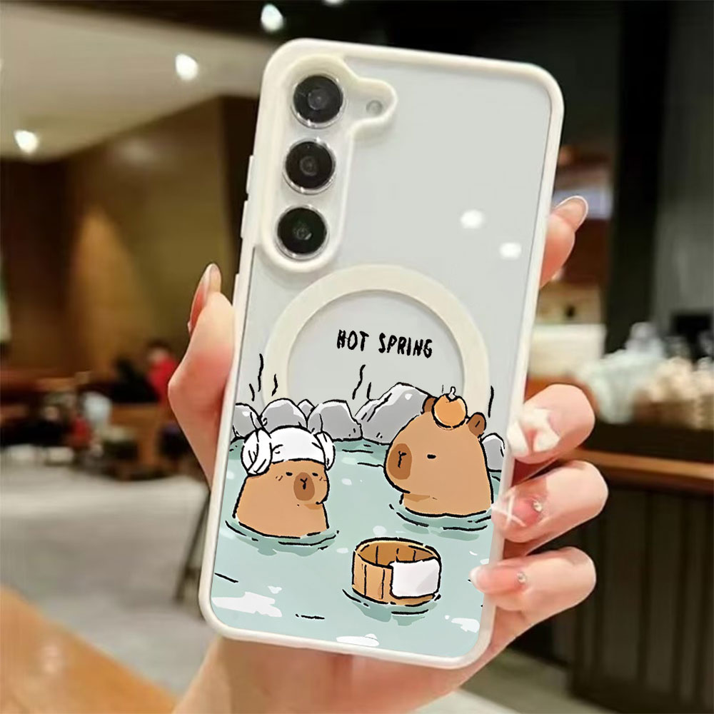 Samsung Galaxy S24 - Casing Ponsel Magnetik Transparan Berwarna Untuk