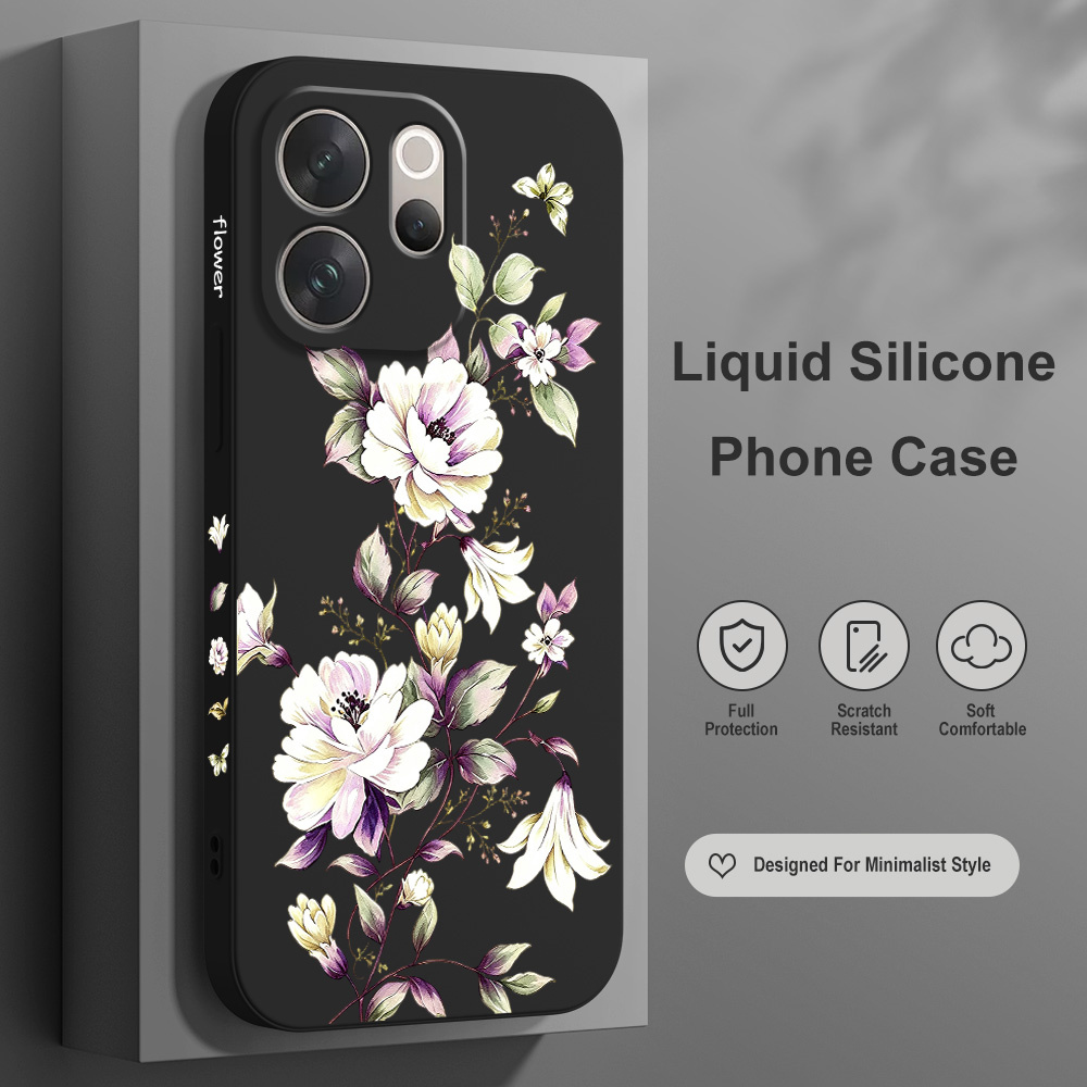 Vivo V40 - Casing Ponsel Motif Daun Rambat Untuk