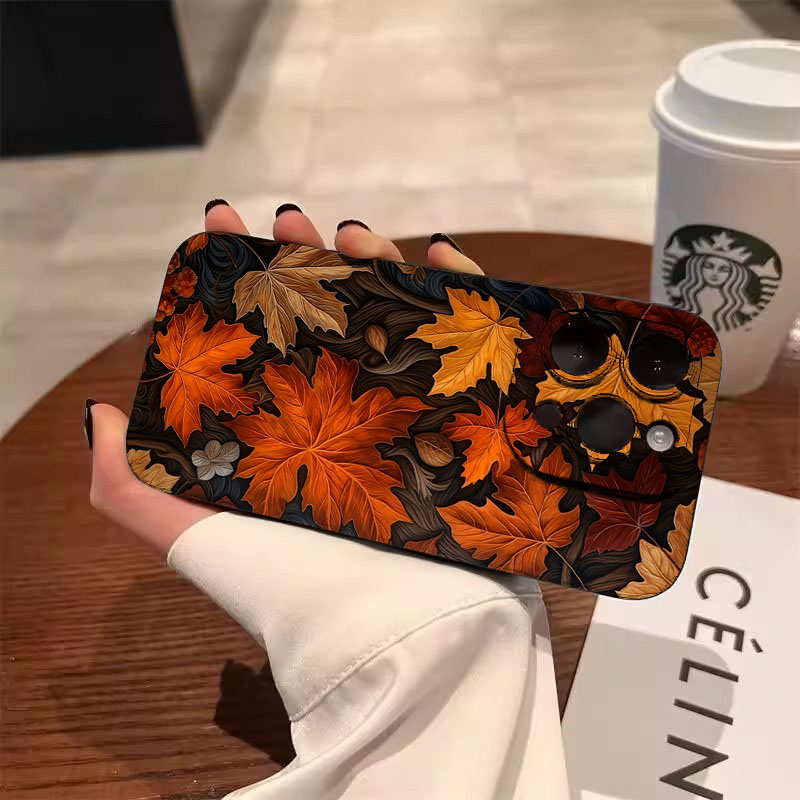 Casing Ponsel Pola Daun Maple  - Xiaomi Poco X6 ulasan dan harga