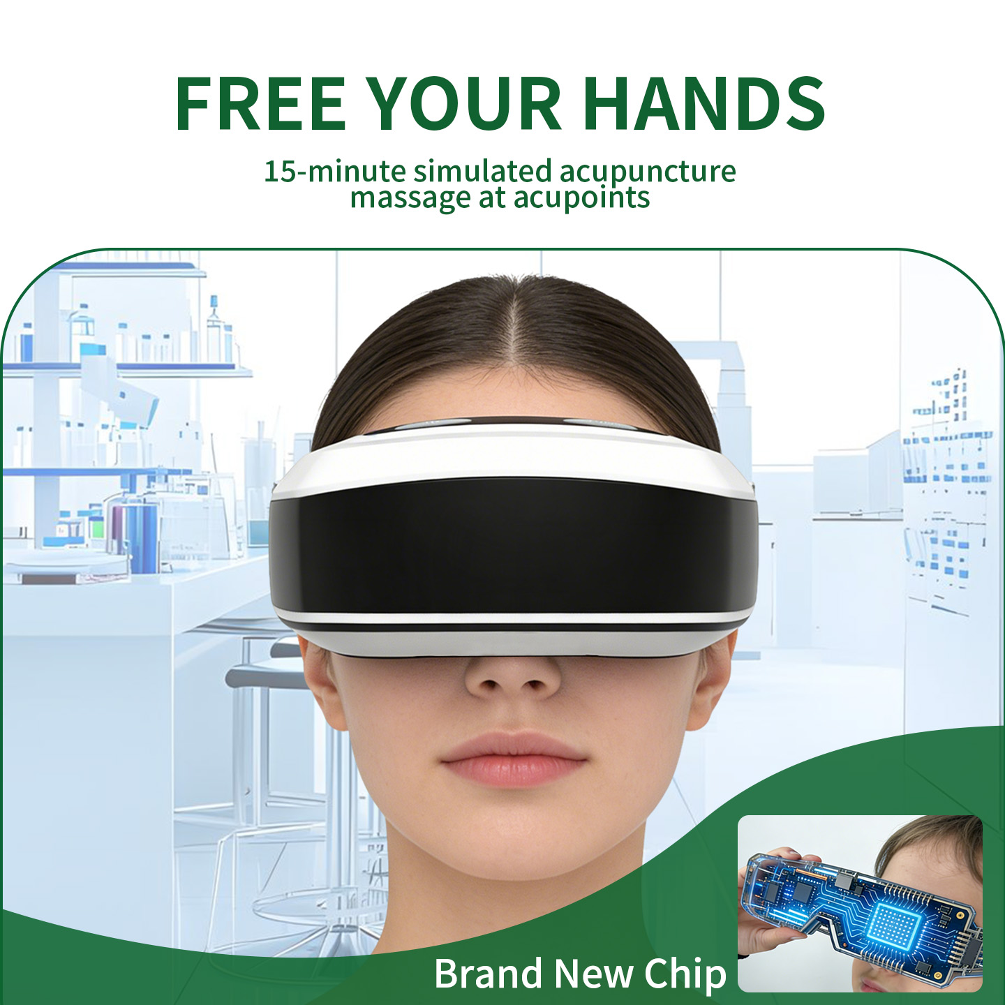 Alat Pijat Mata Elektrik Berse - Light Therapy Glasses ulasan dan harga